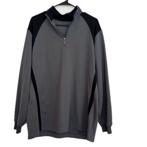 Grand Slam Men's Large Gray 1/4 Quarter Zip Long Sleeved Golf Shirt Jacket